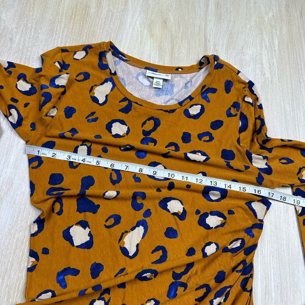 NWT 3.1 Philip Lim for Target Long Sleeve Ruched Side Leopard Print Dress Medium - Picture 9 of 13